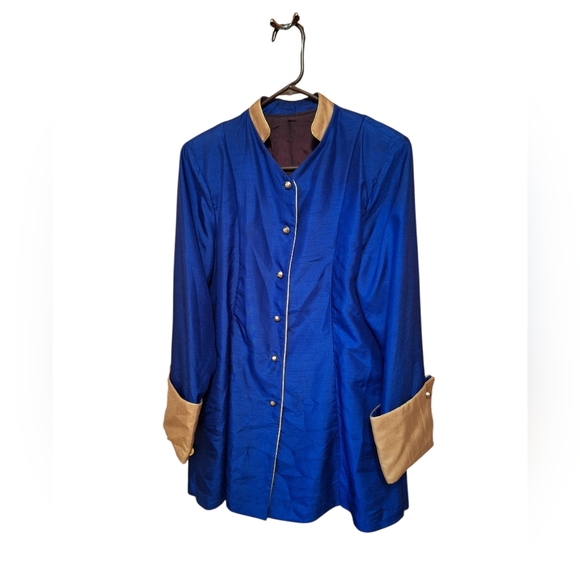 JoCephus Originals Annointed Pastoral Coat / Robe Ladies Blue Gold Pastor - Picture 2 of 6